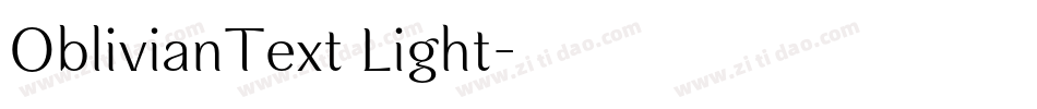 OblivianText Light字体转换